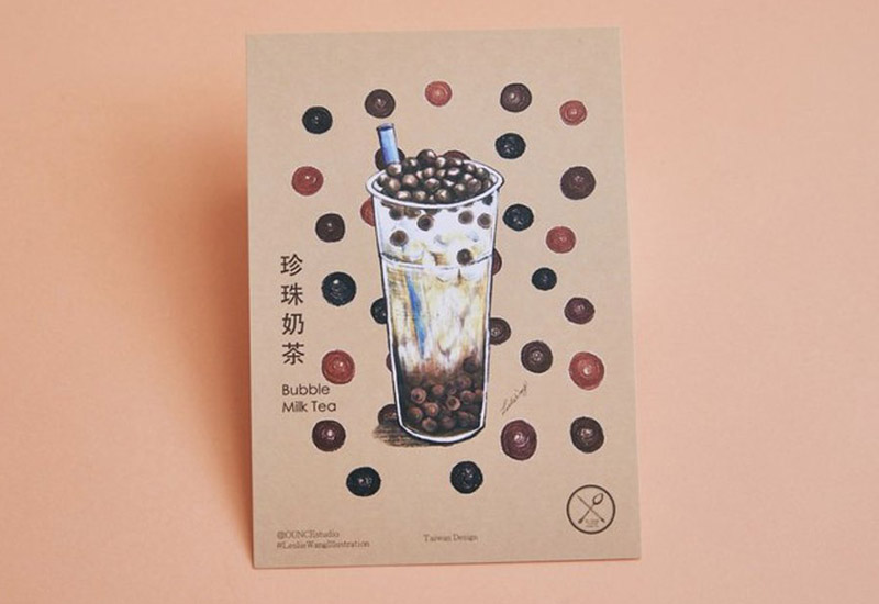 古早味明信片6入組 台灣小吃插畫